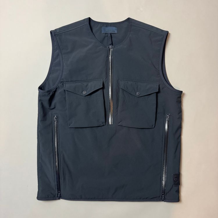 Stone Island Navy Ghost Piece Stretch 5L Gilet - XL image 1