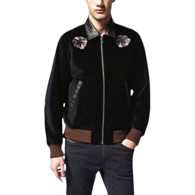 DIESEL J VARADERO 900 Mens Bomber Jacket Velvet Cotton Winter Outwear Coat 4