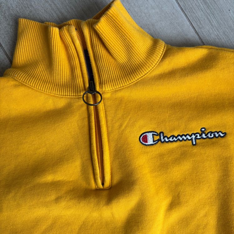 Champion yellow quarter-zip sweatshirt image 2