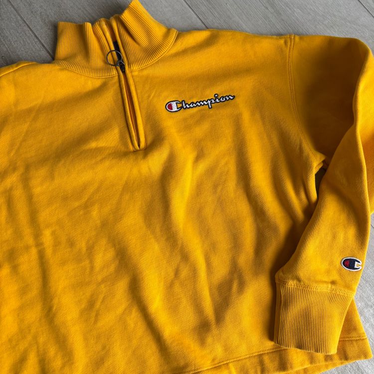 Champion yellow quarter-zip sweatshirt image 1