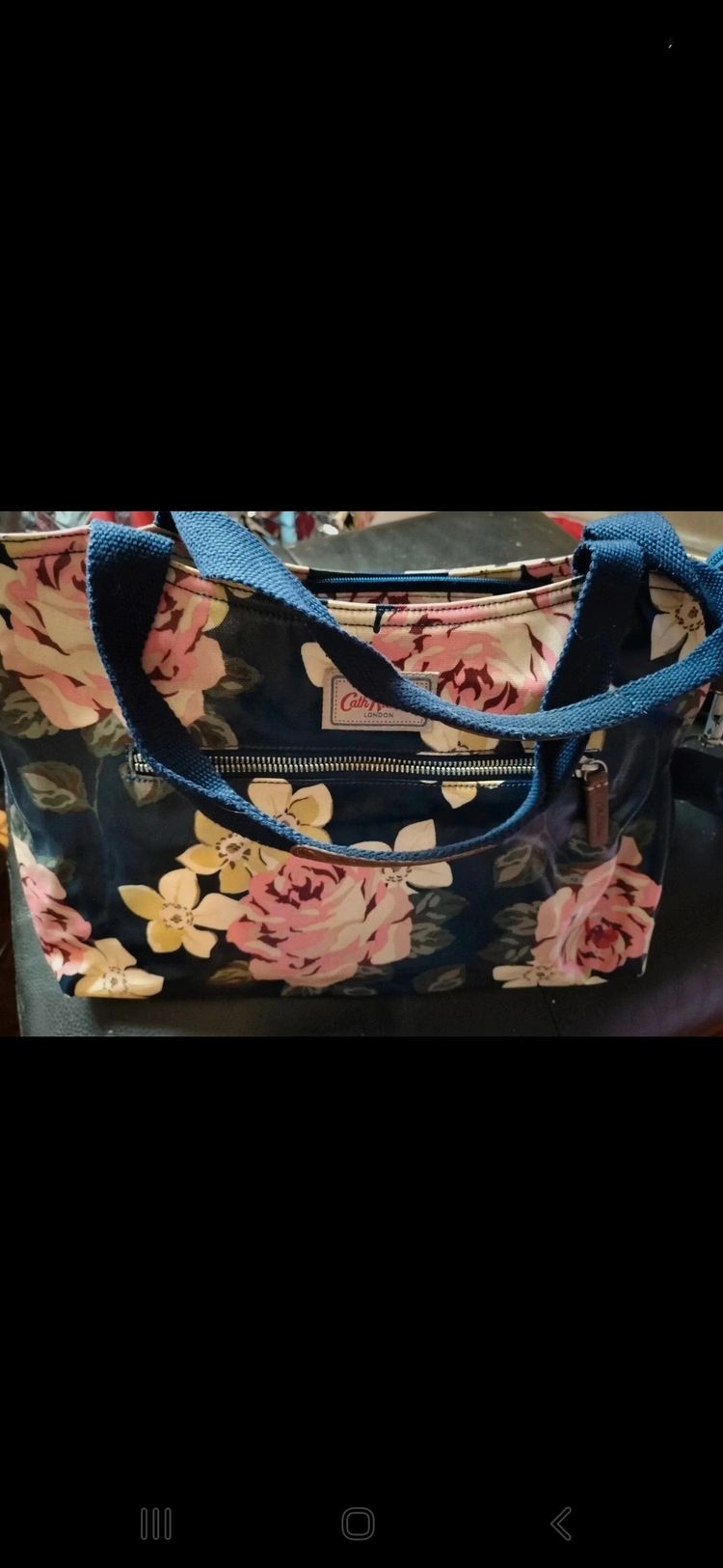 Cath Kidston Blue & Floral Zip Up Shoulder Bag 4