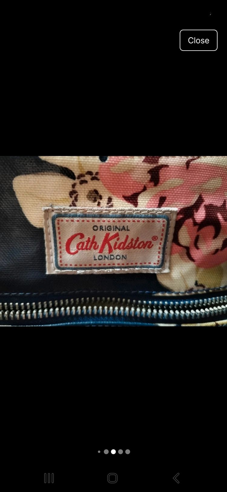 Cath Kidston Blue & Floral Zip Up Shoulder Bag 5