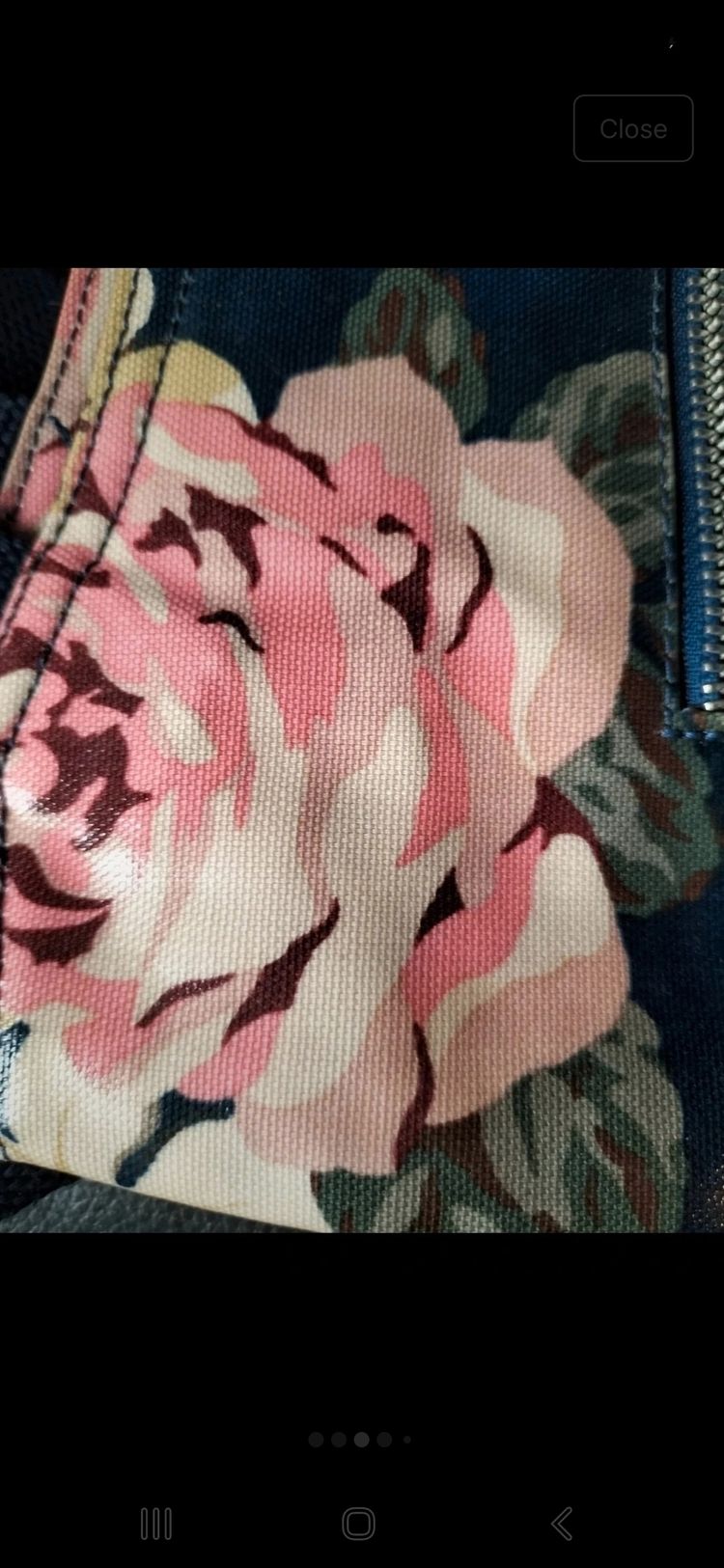 Cath Kidston Blue & Floral Zip Up Shoulder Bag 3