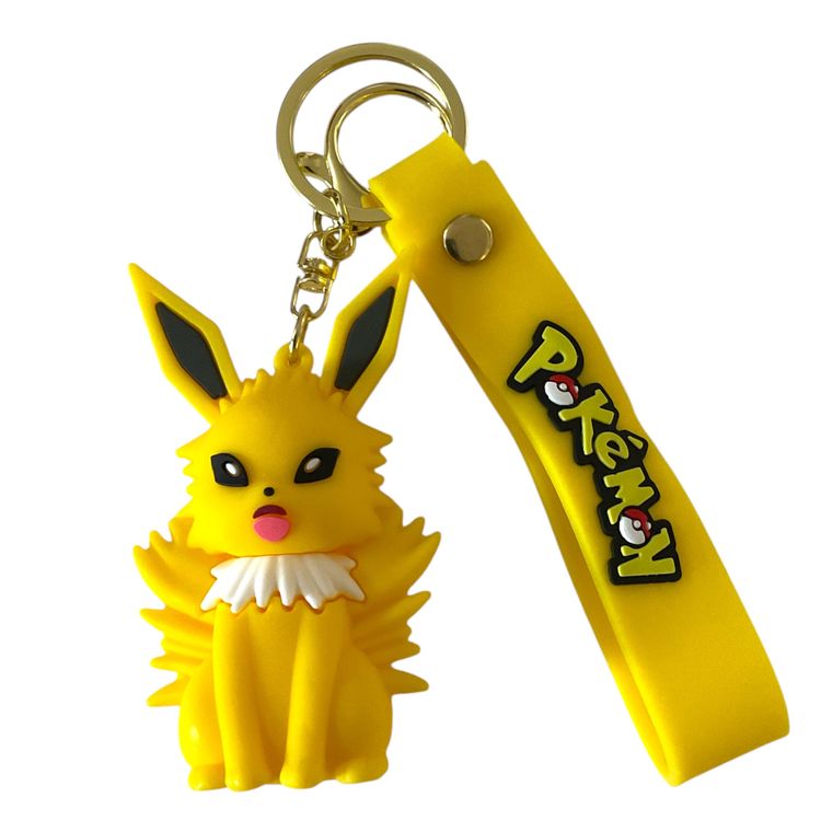 Pokemon Jolteon Keychain With Glaceon Figure And Strap image 1