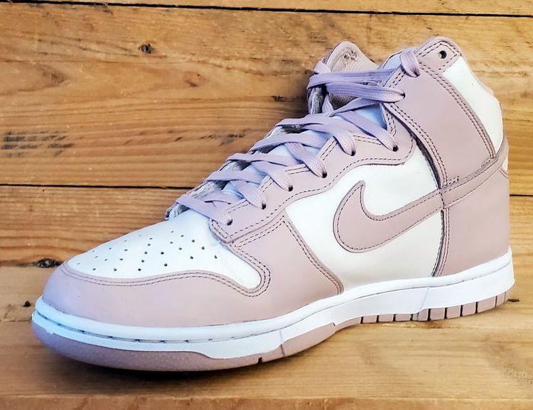 Nike Dunk Mid Leather Trainers UK7/US9.5/EU41 DD1869-003 Pink Oxford/White image 5
