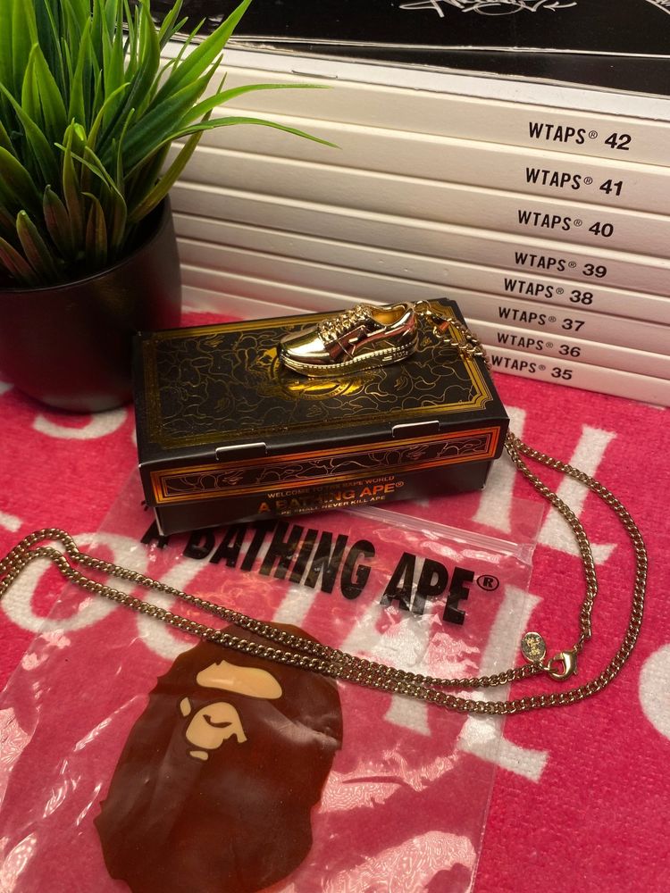 AW2018 A Bathing Ape Bape Sta Shoe Pendant Chain Necklace imagen 4