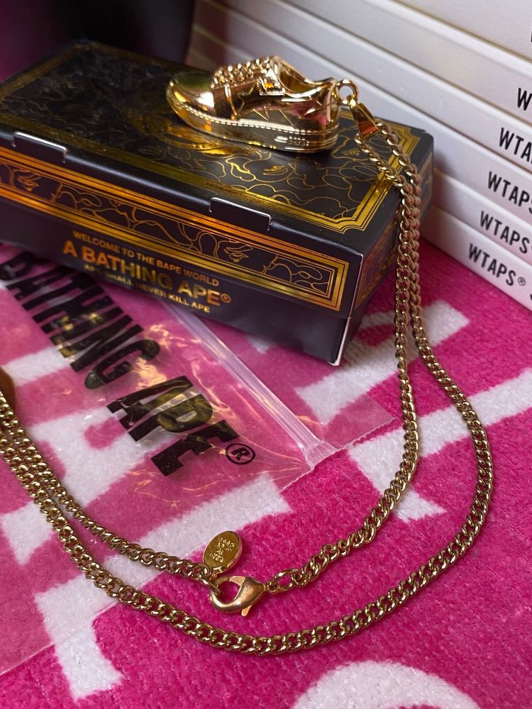AW2018 A Bathing Ape Bape Sta Shoe Pendant Chain Necklace imagen 8