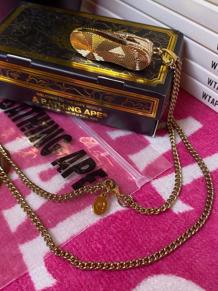 AW2018 A Bathing Ape Bape Sta Shoe Pendant Chain Necklace imagen 2
