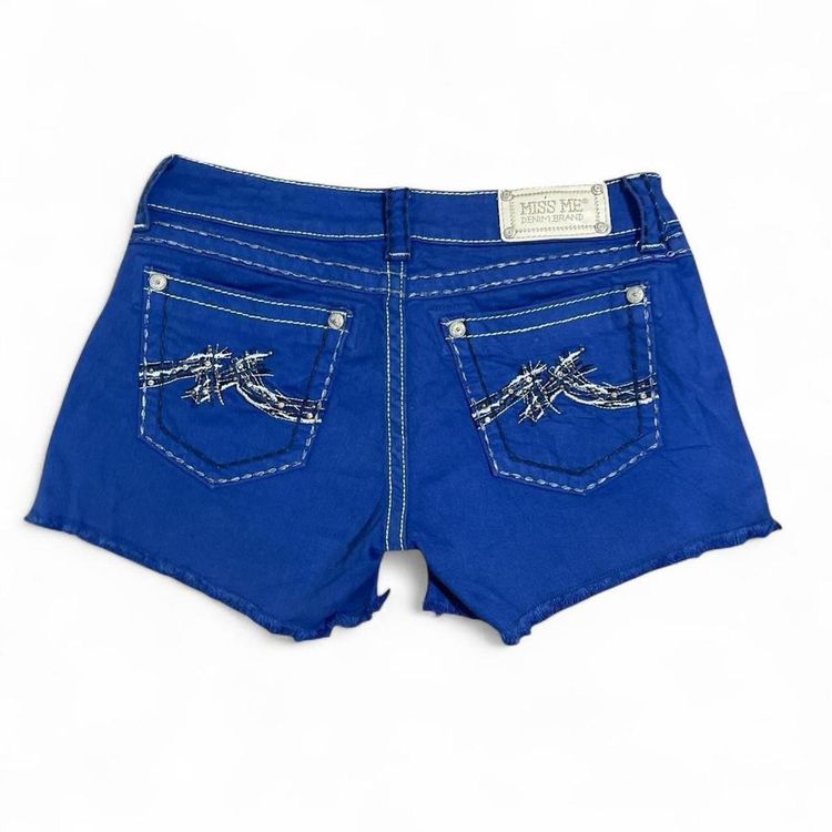 Y2K Miss Me Denim Brand Blue Denim Shorts size M low rise
