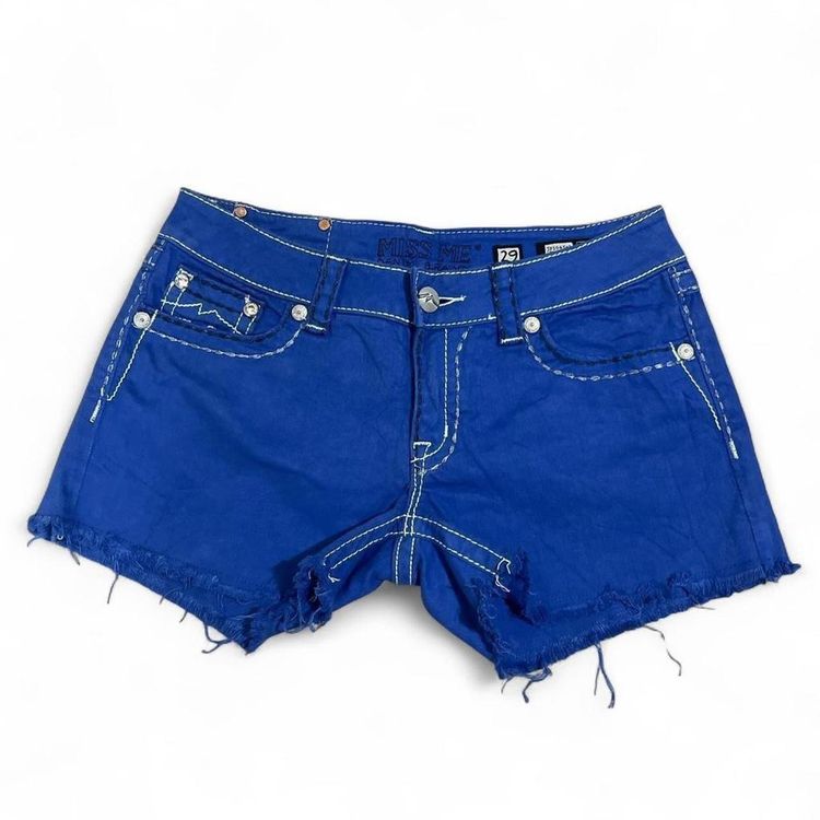 Y2K Miss Me Denim Brand Blue Denim Shorts size M low rise  imagen 2