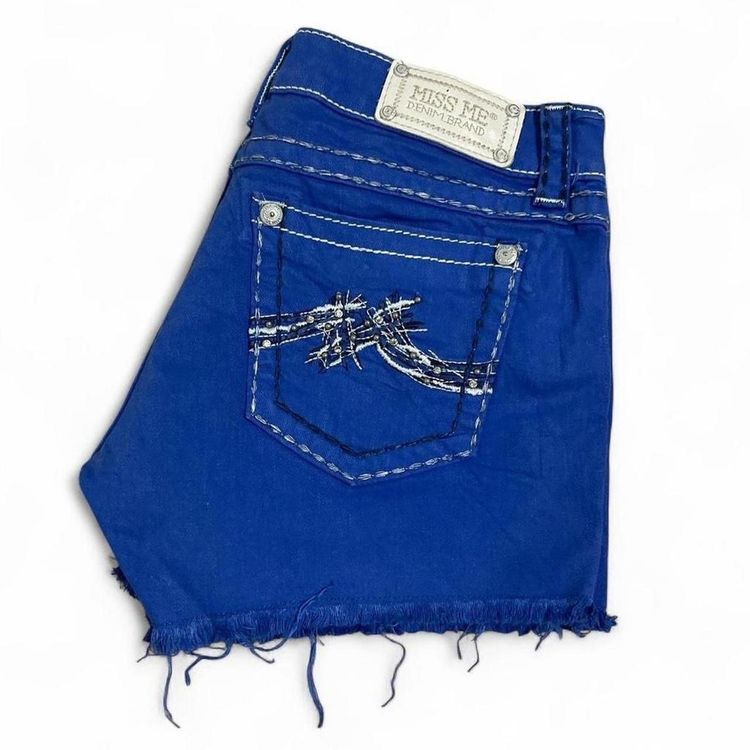Y2K Miss Me Denim Brand Blue Denim Shorts size M low rise  imagen 3