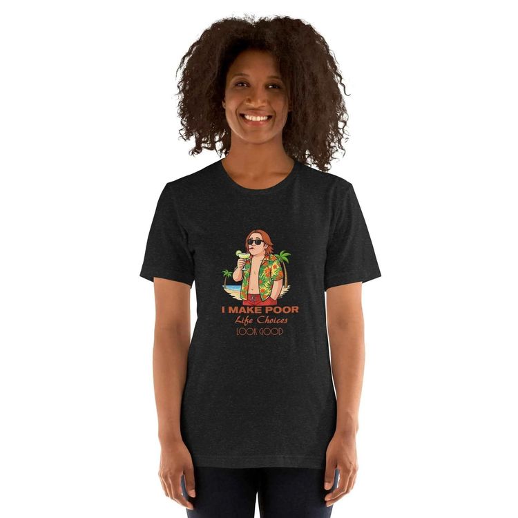 Lewis Capaldi Funny T Shirt Poor Life Choices Look Good Shirt image 1