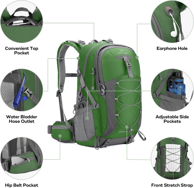 Green And Gray Backpack imagen 2