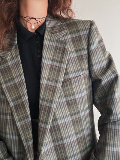 Blazer lana quadretti 54 4