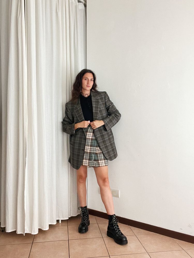 Blazer lana quadretti 54 3
