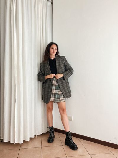 Blazer lana quadretti 54 3
