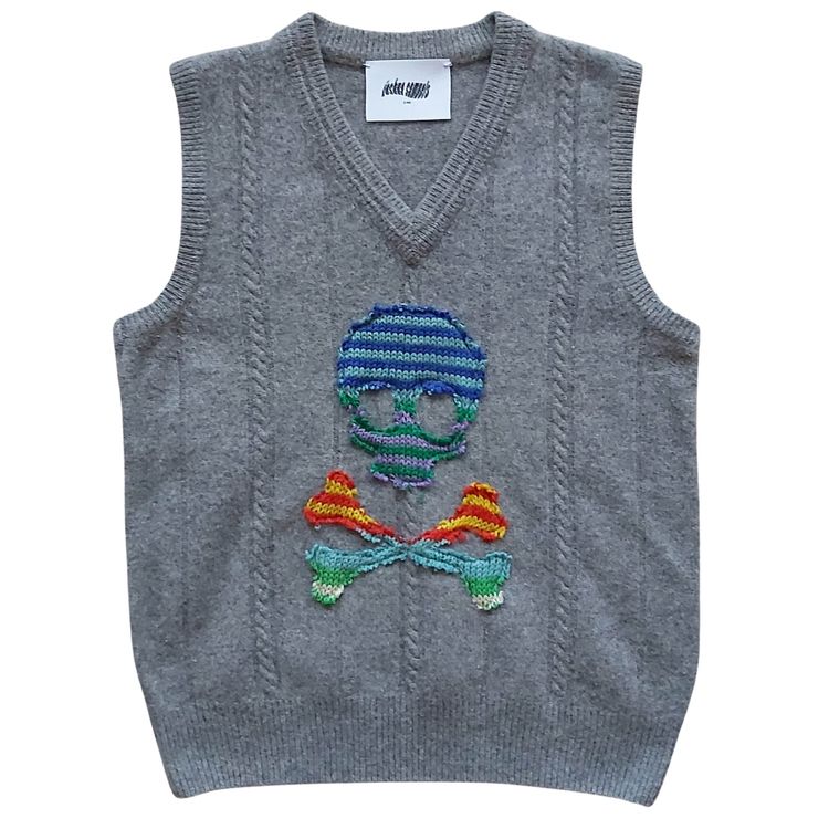 Joshua Samuels Grey Skull Sweater Vest product image
