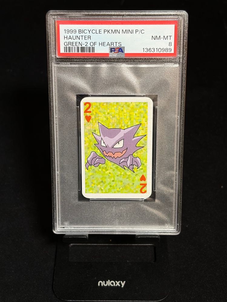 Pokemon 1999 Bicycle Pokemon Mini Playing Card Haunter Green-2 Of Hearts product image