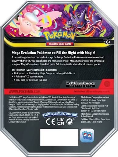 Pokémon Trading Card Game Mega Clefable Ex Tin obraz 2