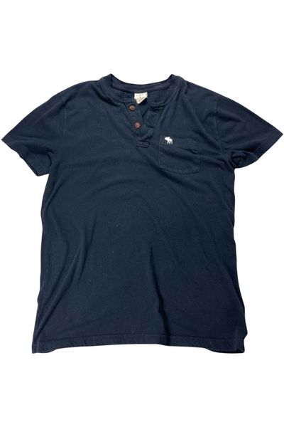 Abercrombie & Fitch Navy Blue Henley T-Shirt