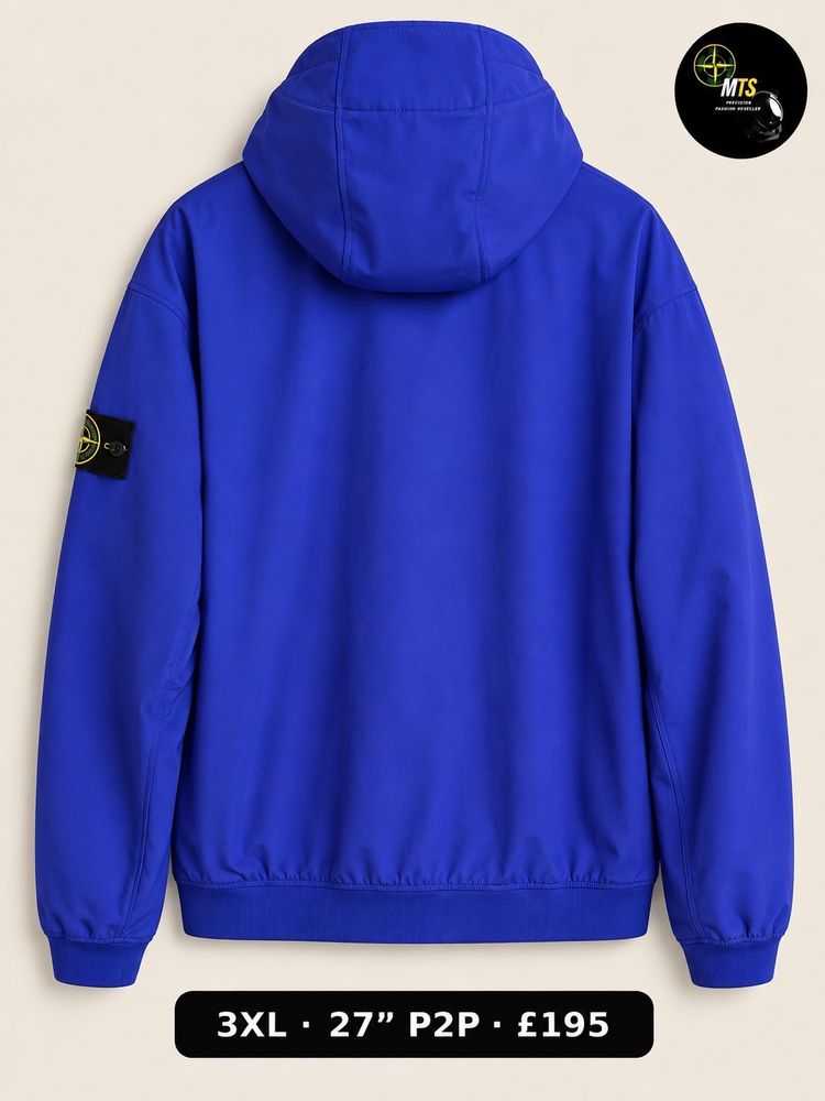 Immagine di 2501 Stone Island Blue Hooded Jacket 27” p2p 2