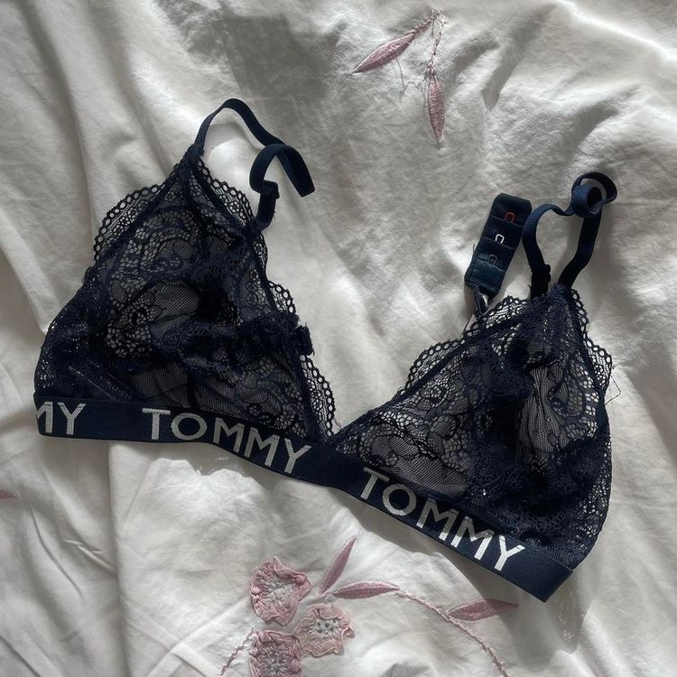tommy hilfiger navy lace bralette image 1