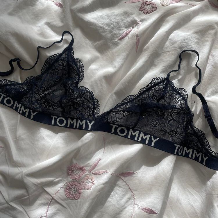 tommy hilfiger navy lace bralette image 2