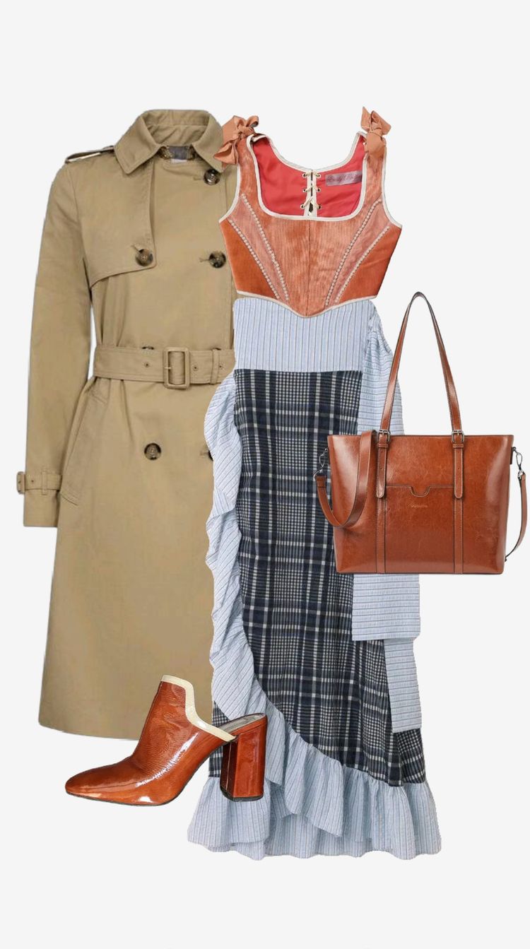 GANNI bue And White Checkered Wrap Skirt With Ruffle Hem image 7