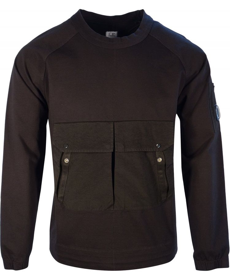 CP COMPANY Front Pocket Heavy Jersey Sweatshirt