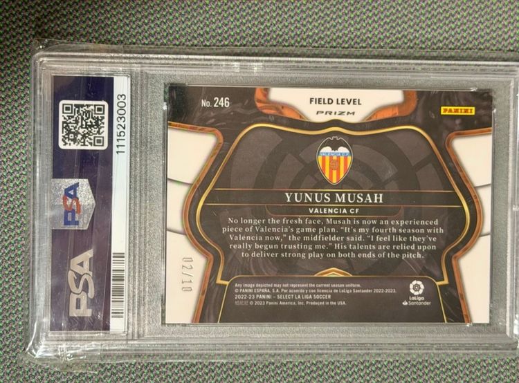 Yunus Musah Gold Mojo PSA 8 02/10 #246 image 2