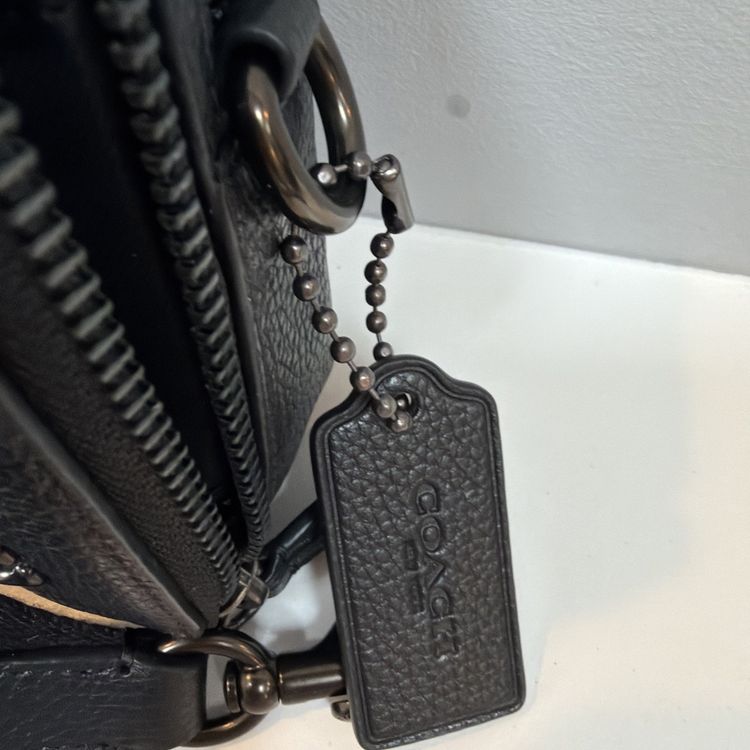 Coach Charter Crossbody 19 In Black Pebbled Leather BNWT CR782 Men’s Unisex image 3