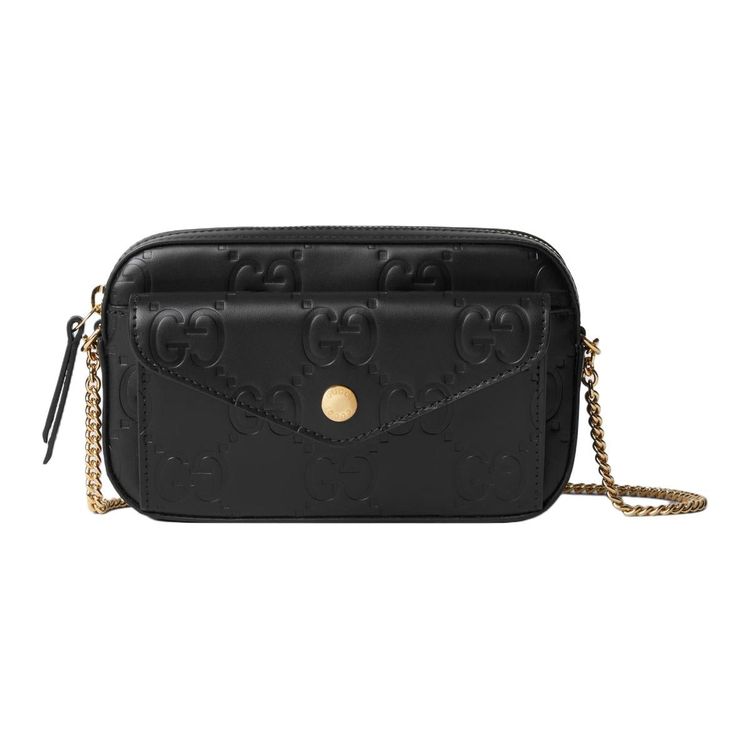 Gucci Black Leather Crossbody Bag