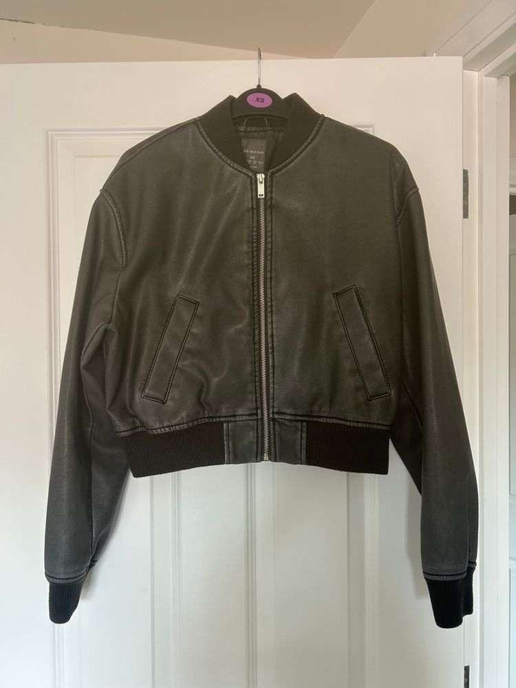 Primark Primark Black Faux Leather Bomber Jacket product image