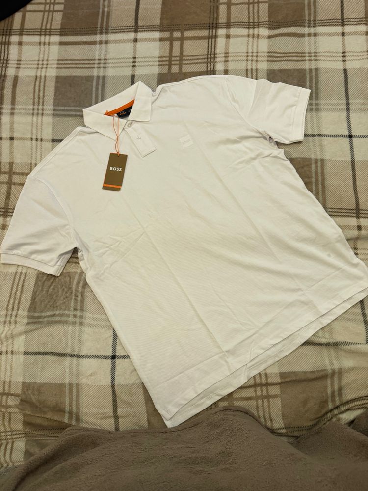 Boss White Polo Shirt