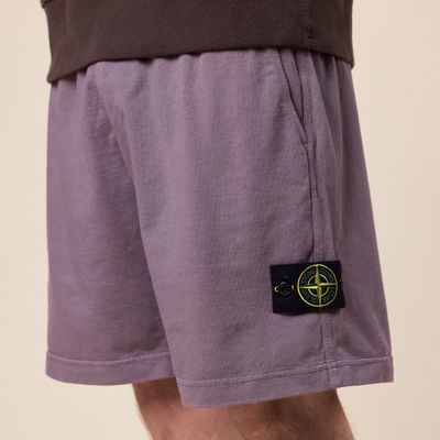 STONE ISLAND MALFILÉ JERSEY "OLD EFFECT" SHORTS - RRP £305 - SS26 - Size Small