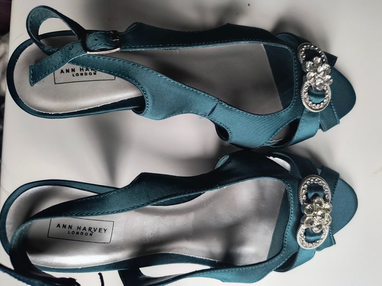 Other Ann Harvey London Women'S Teal Slingback Heels product image