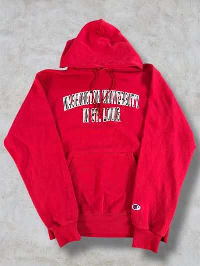 Red Hoodie With Washington University In St. Louis Text