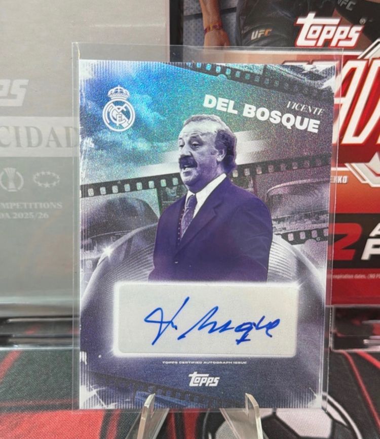 Topps los blancos vicente del bosque auto Real Madrid 