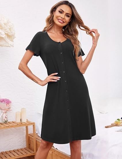 Immagine di Black Button-Front Dress 3