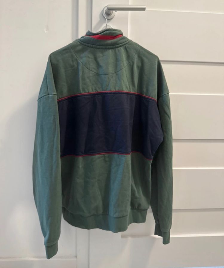 Karl Kani Green And Navy Quarter-Zip Sweatshirt 2