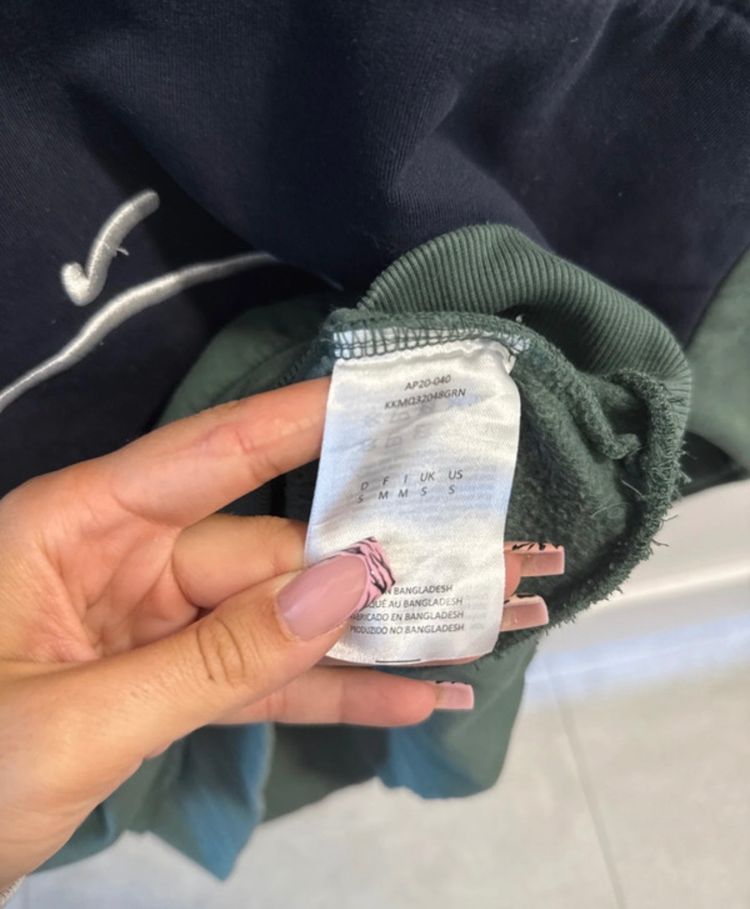 Karl Kani Green And Navy Quarter-Zip Sweatshirt 3