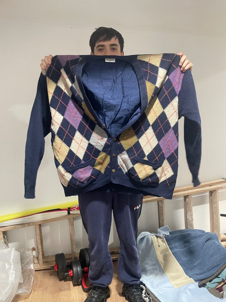 Other Argyle Cardigan Sweater product image