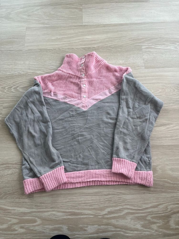 Other Pink And Grey Knit Pullover Sweater product image