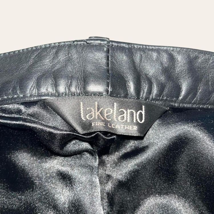 Black Real Leather Lakeland Trousers image 3