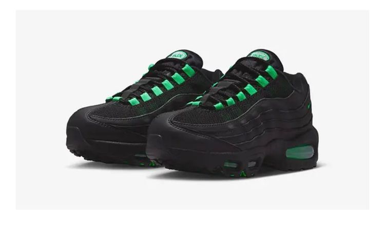 Nike Air Max 95 big bubble black/Shock Green size 5.5 RRP £130