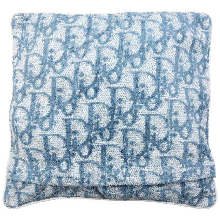 Vintage Dior Monogram Terry Cloth Cushion Cover 4