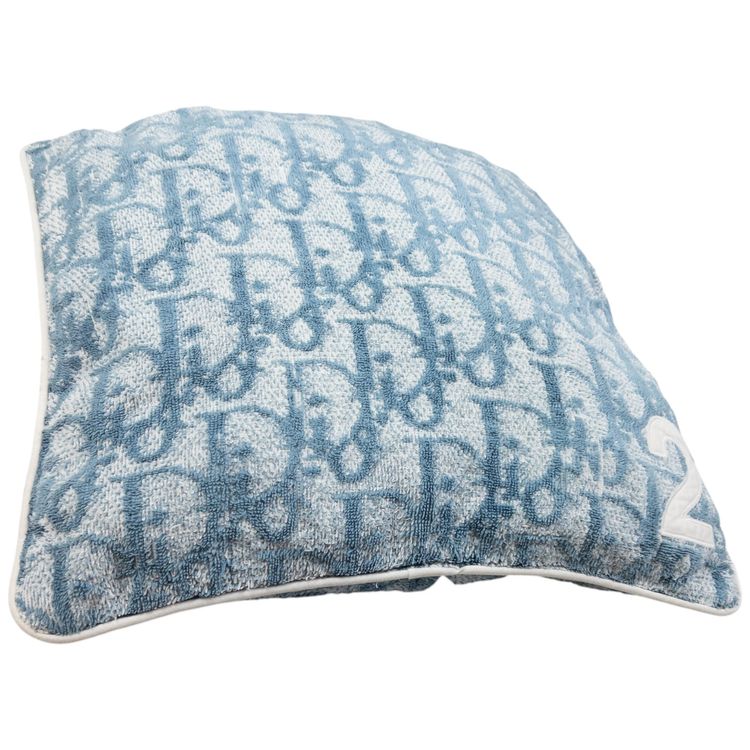 Vintage Dior Monogram Terry Cloth Cushion Cover 5