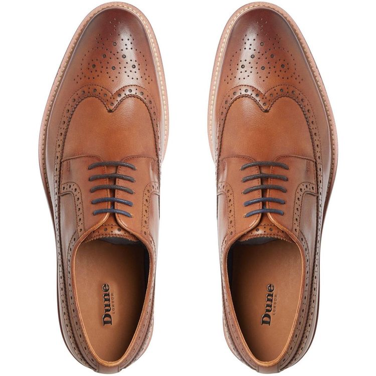 Dune Superior Leather Wingtip Brogue Shoes 10