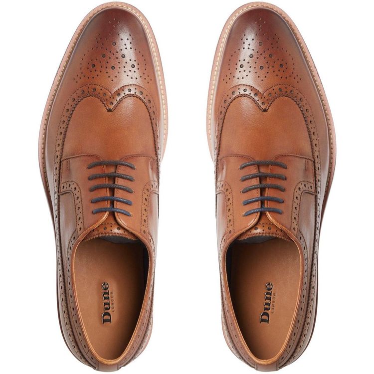 Dune Superior Leather Wingtip Brogue Shoes 5