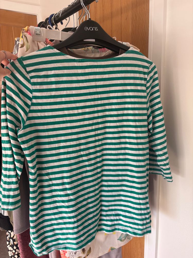 Green And White Striped Shirt